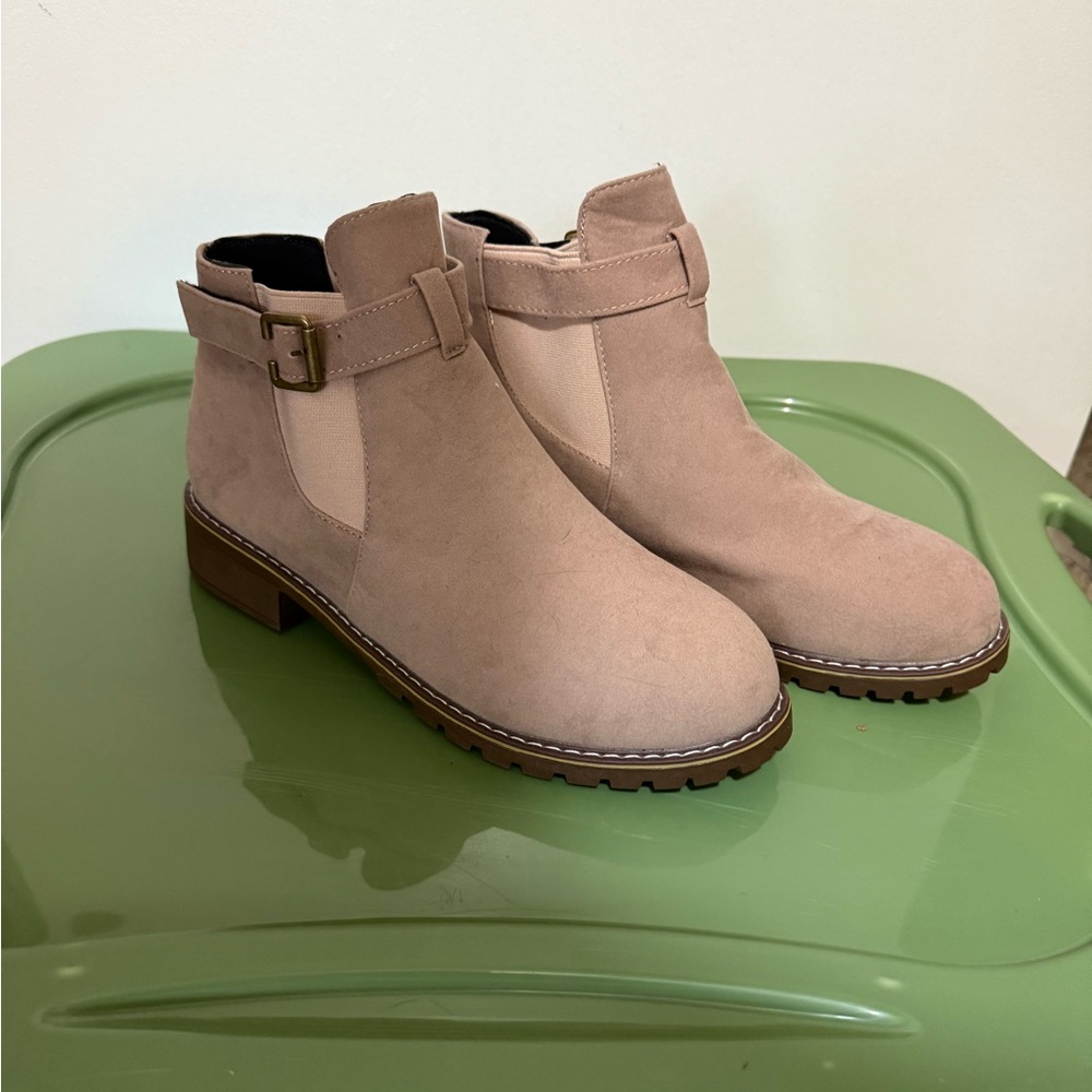 Chic Beige Ankle Booties